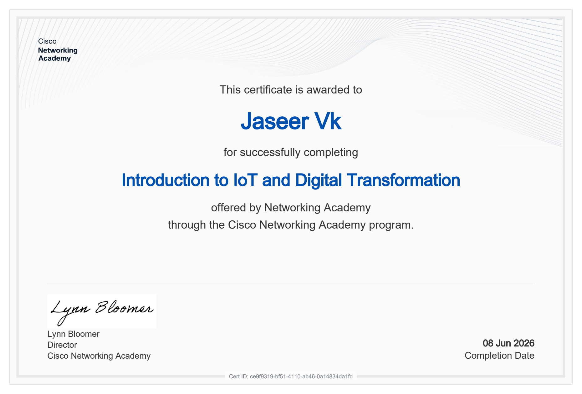 Cisco IoT Certificate