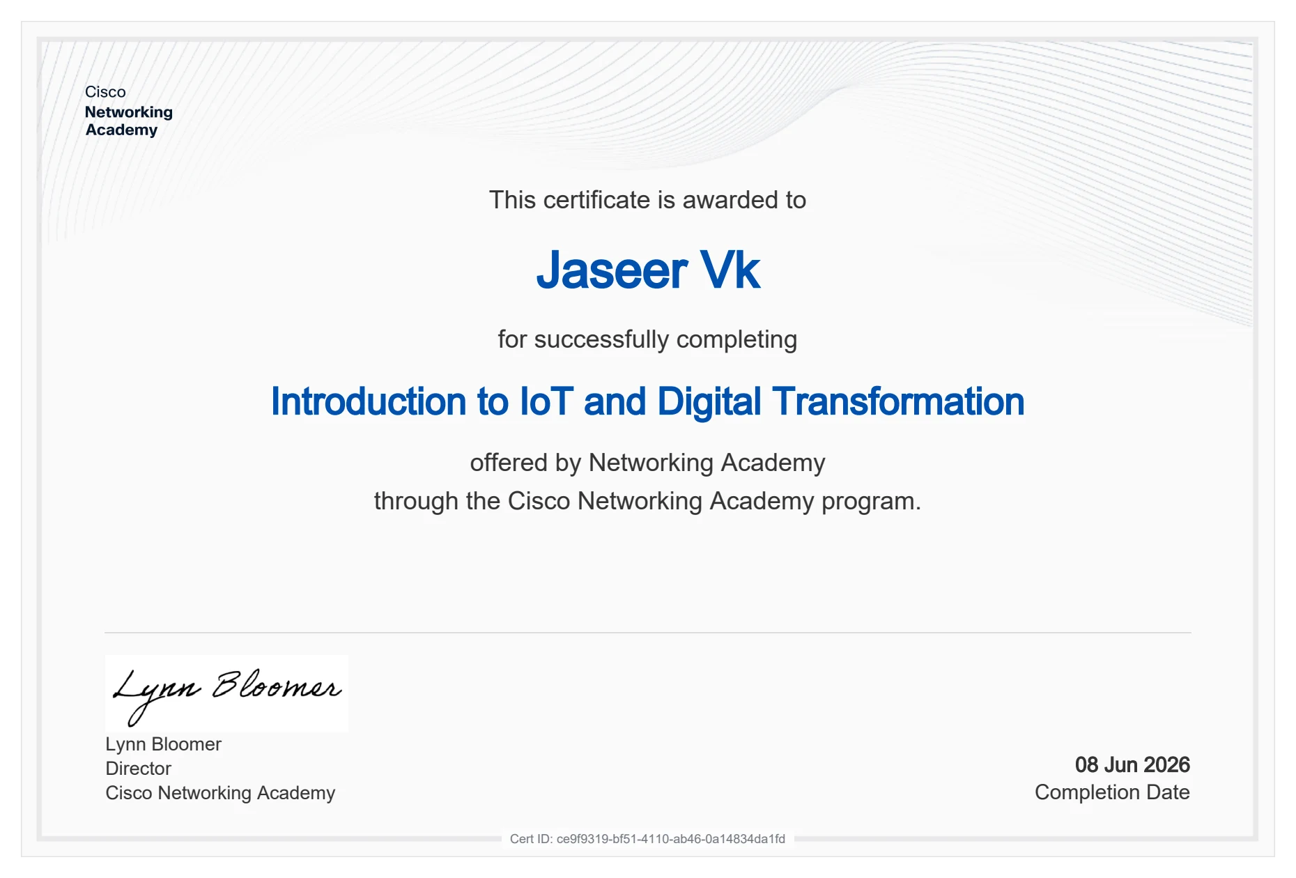 Cisco IoT Certificate